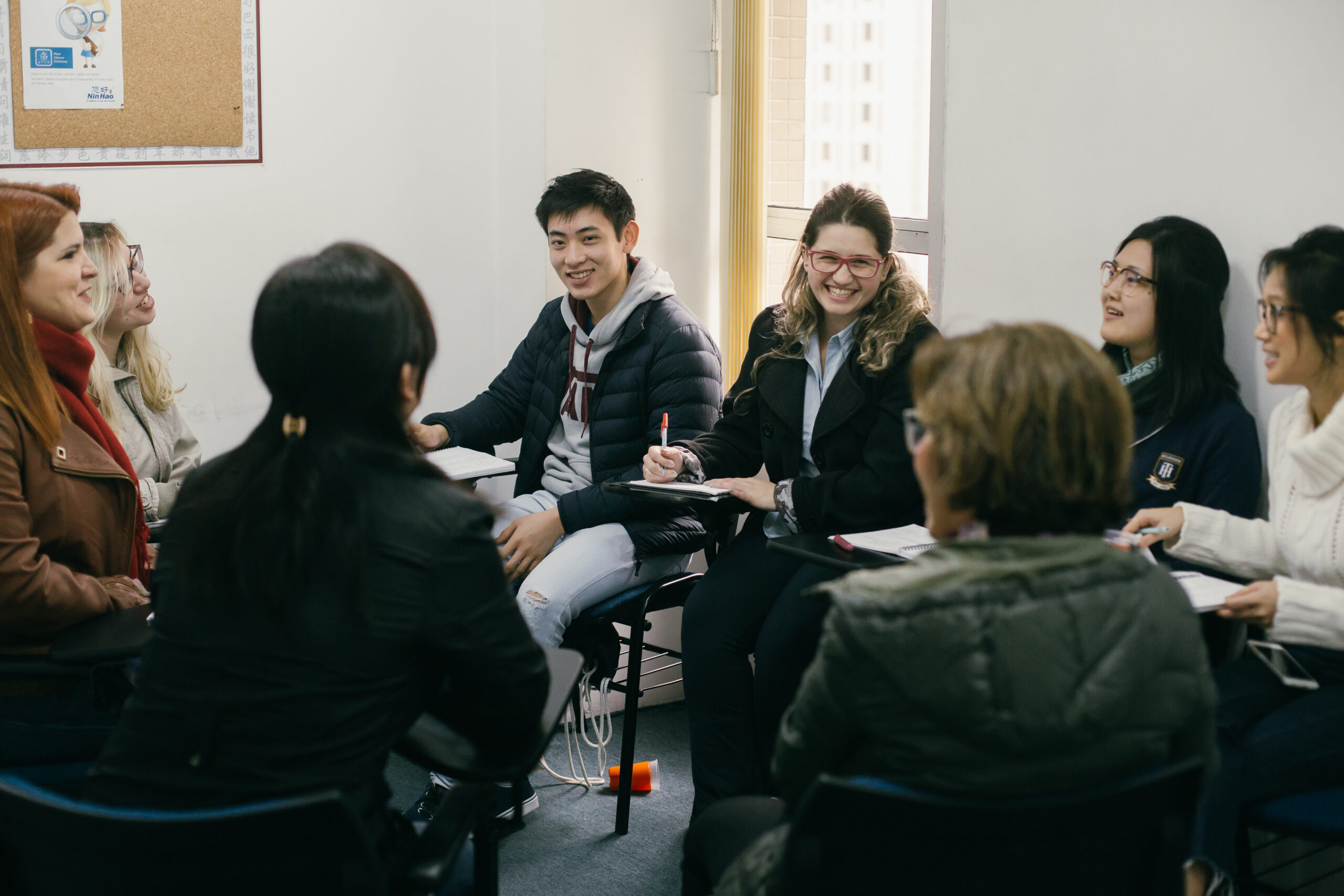 Aula de mandarim na Nin Hao
